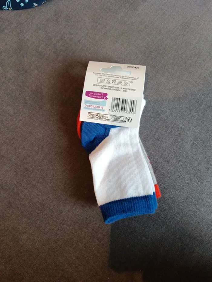 Lot de 3 paires de chaussettes neuves 21/23 - photo numéro 2