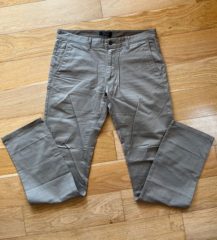 👖 Pantalon chino Zara gris kaki – Taille 42 – Porté une seule fois - photo numéro 2
