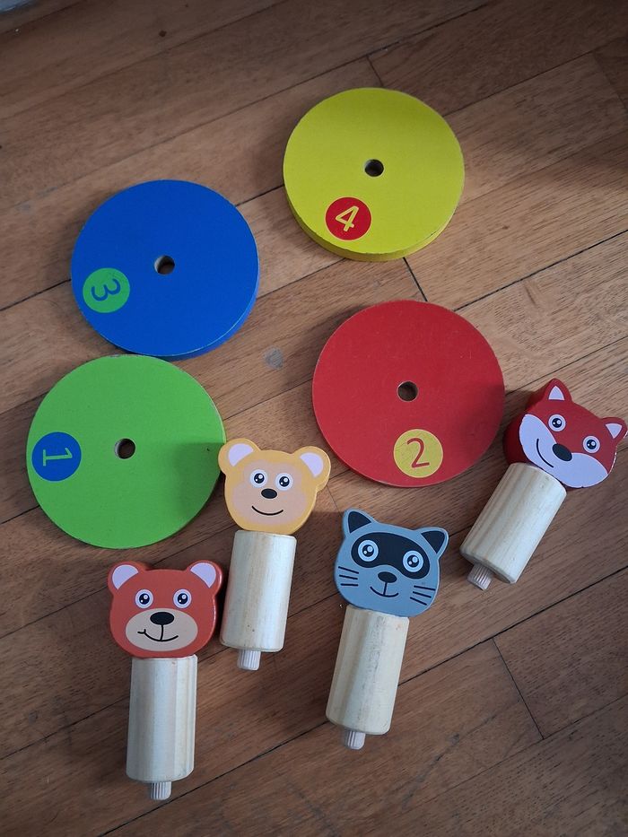 Jeu de lancer d'anneaux en bois - photo numéro 6
