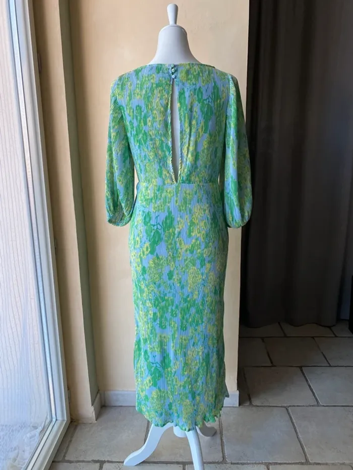 Robe midi à motifs tons verts Asos 42 neuve - photo numéro 3