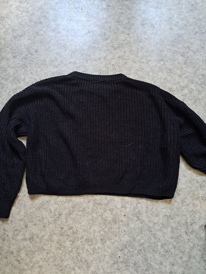 Pull d'hiver en laine noir - photo numéro 3