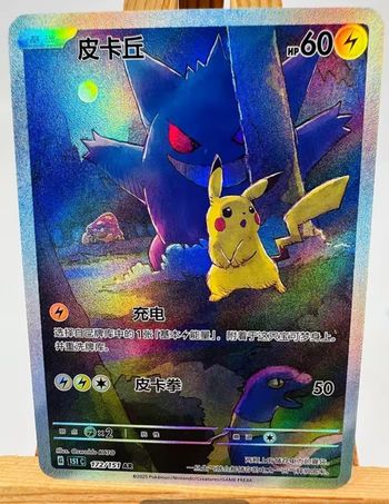 Gengar ectoplasma Pikachu chinois 151 custom FA
