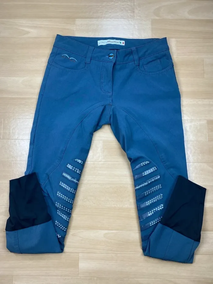 Pantalon d’équitation Animo gris-bleu – Taille 34 – Très bon état - photo numéro 3