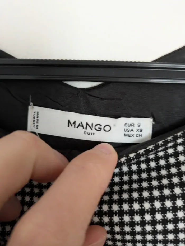 Robe droite chic motif pied-de-poule – Mango Suit – Taille S (36) - photo numéro 3