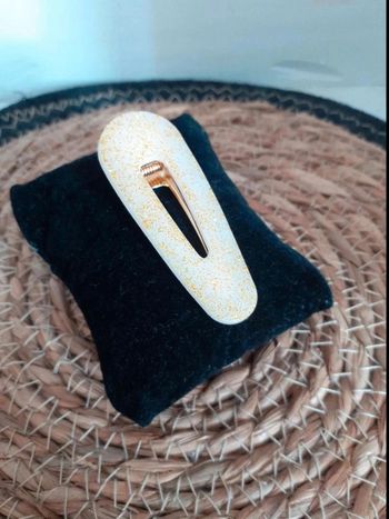 Barrette cheveux blance doré  n°23