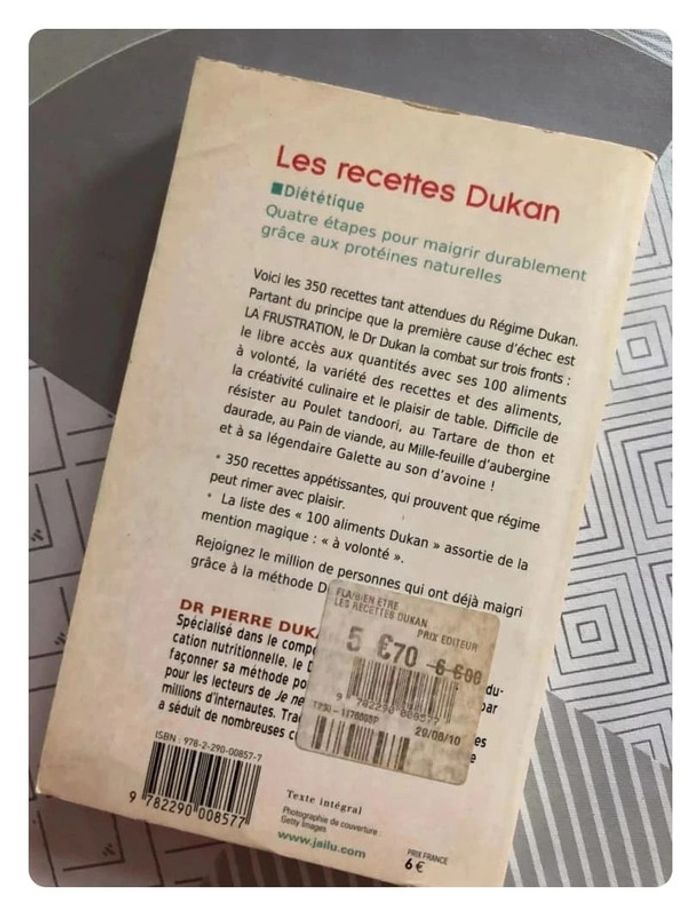 Livre - Les recettes Dukan « Je ne sais pas maigrir » - photo numéro 2