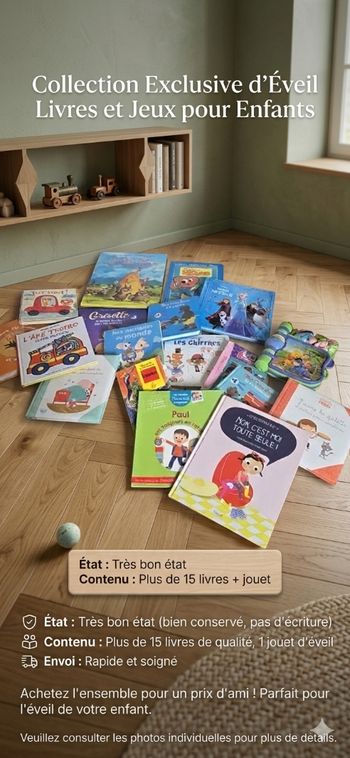 Lot Livres Enfant odeurs sonore & Éveil jouets tout a 10 euros Disney, Trotro, Nemo