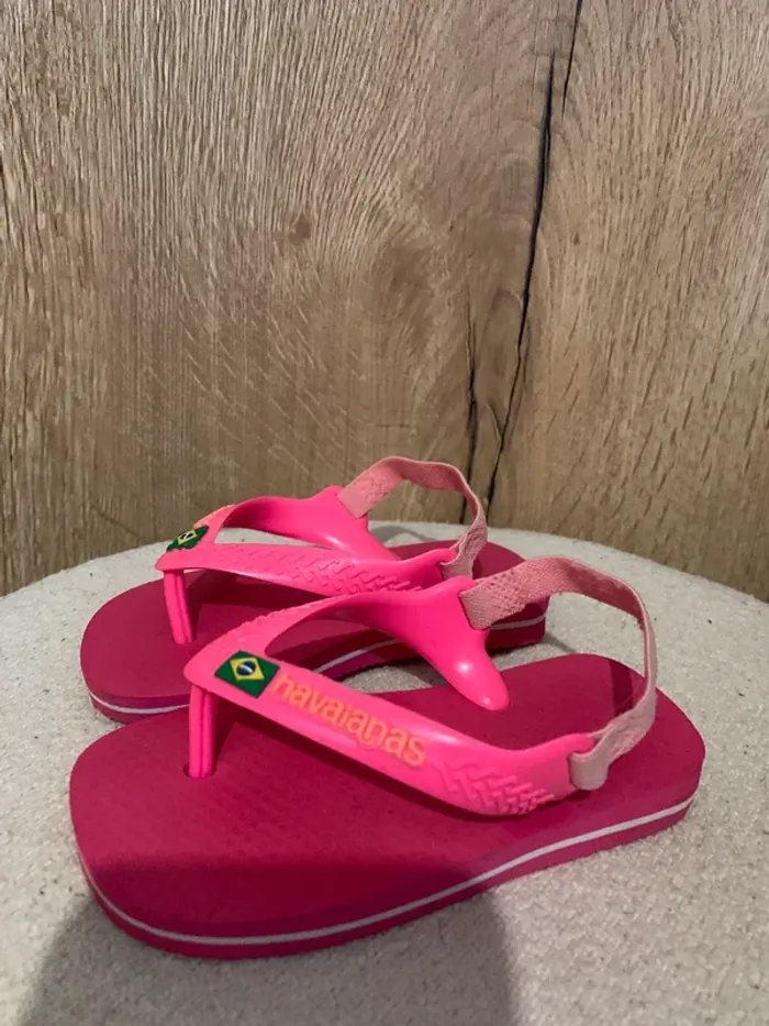 Petites tongs bébé à élastiques havaianas rose 21 - photo numéro 2
