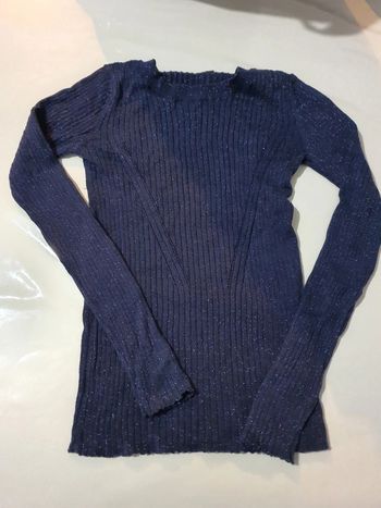 Pull bleu pailleté taille S