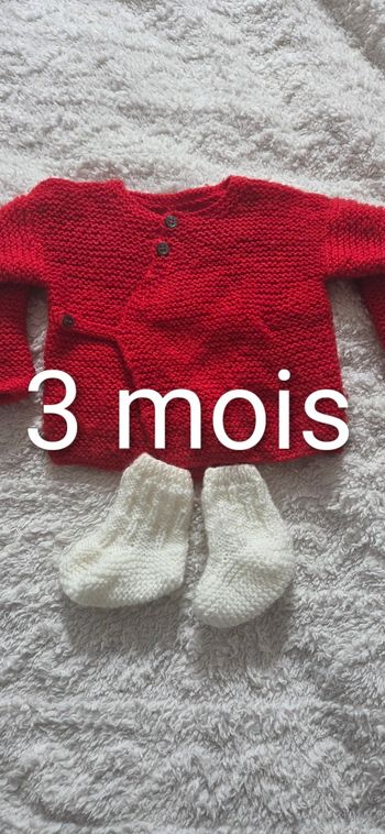 Ensemble gilet chaussons 3 mois