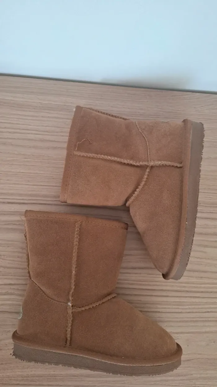 Bottes Nicebay laine et cuir - État neuf - Beige/Camel LA tendance de cette saison - photo numéro 2