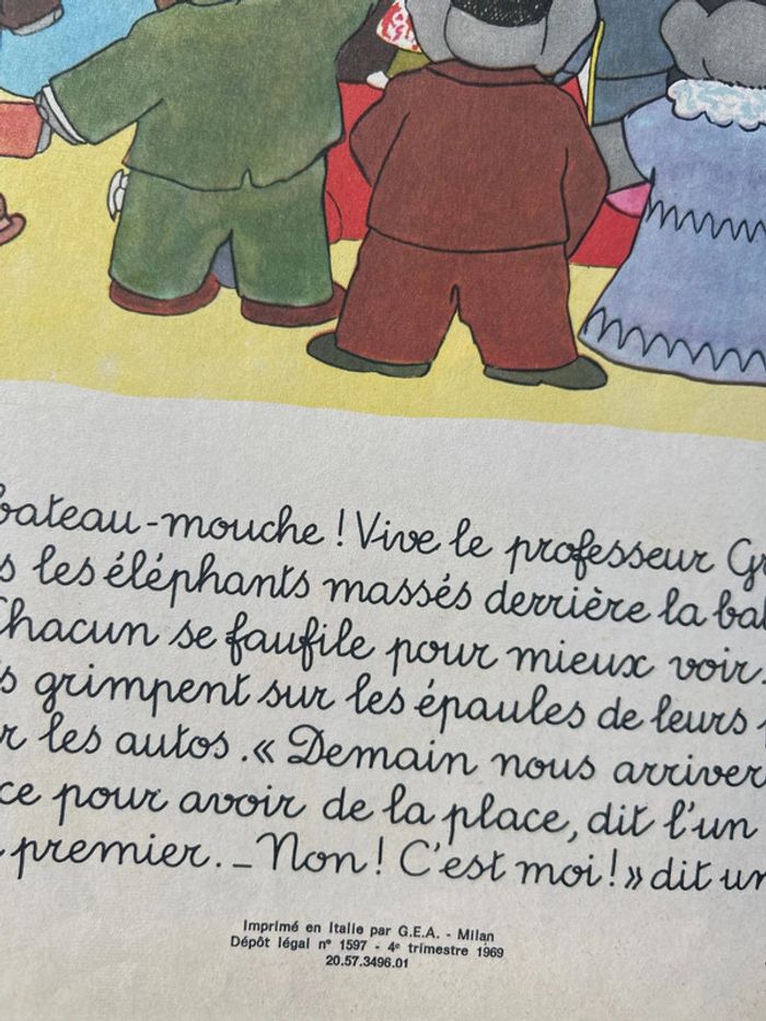 Ancien livre - Babar et le professeur grifaton- Laurent de brunhoff 1969 - photo numéro 5