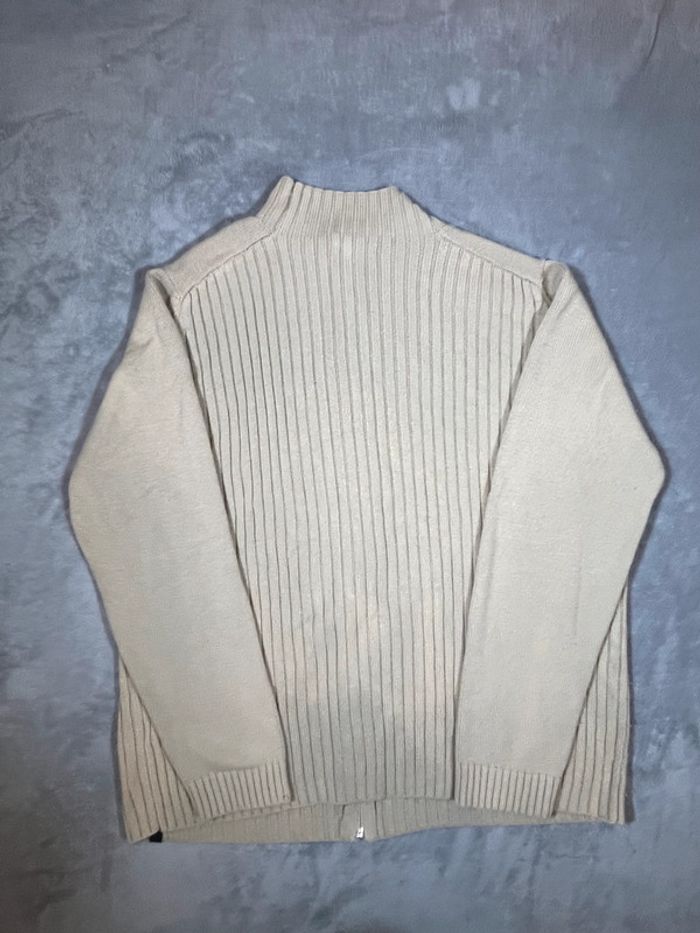 Gilet zippé Celio beige – Col montant – Taille M - photo numéro 6