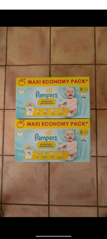 2 maxis economy packs Pampers premium protection taille 2
