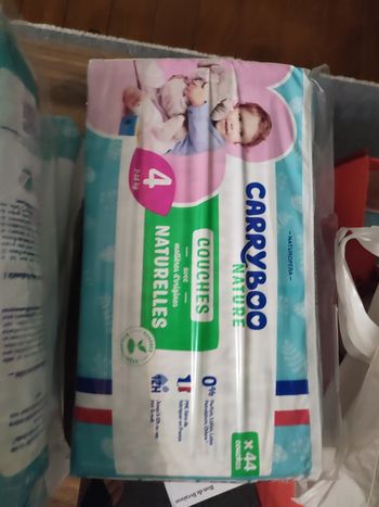 Lot de 3 paquets de couches carryboo naturelles taille 4 neuf jamais utilisé 