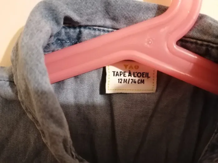 Lot robes en jean 12 mois tape à l œil - photo numéro 4
