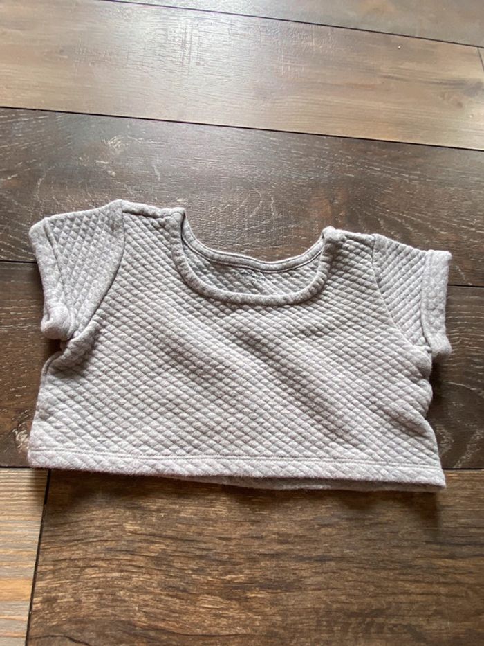 Pull style boléro vertbaudet 3 ans gris
