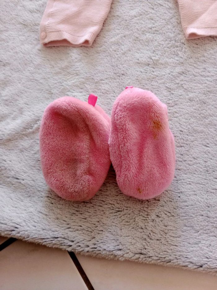 Babygros fille 9 mois  rose pâle c46 - photo numéro 5