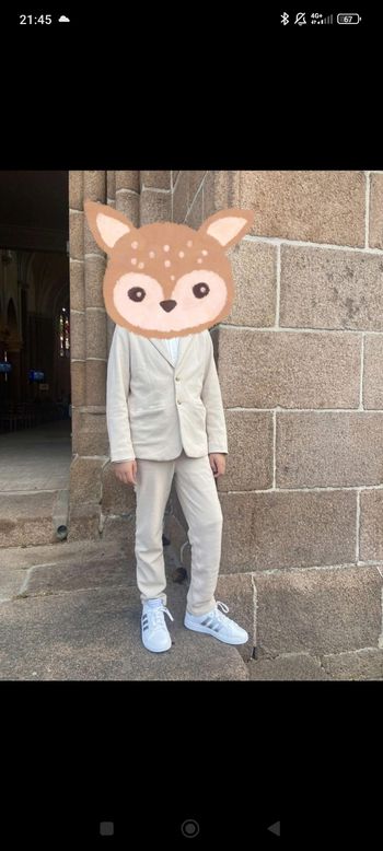Costume garçon beige