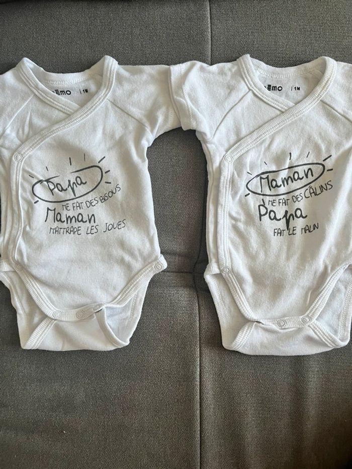 2 bodys mixte MC 1 mois