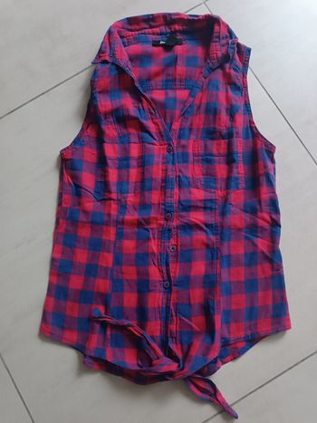 Chemise sans manche avec nœud à la taille