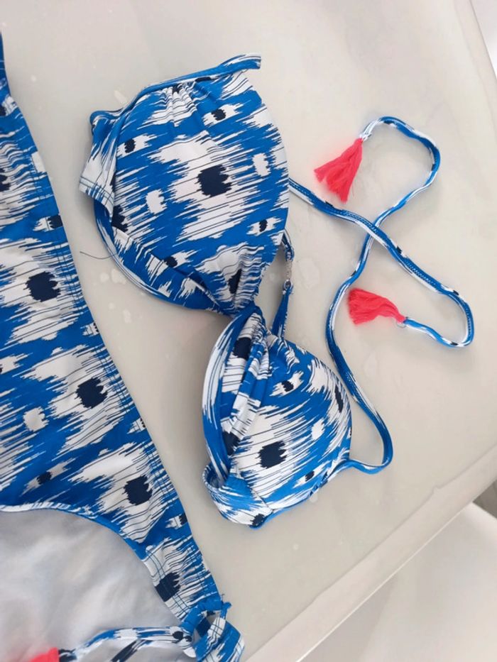Maillot de bain bleu 2 pièces - photo numéro 2