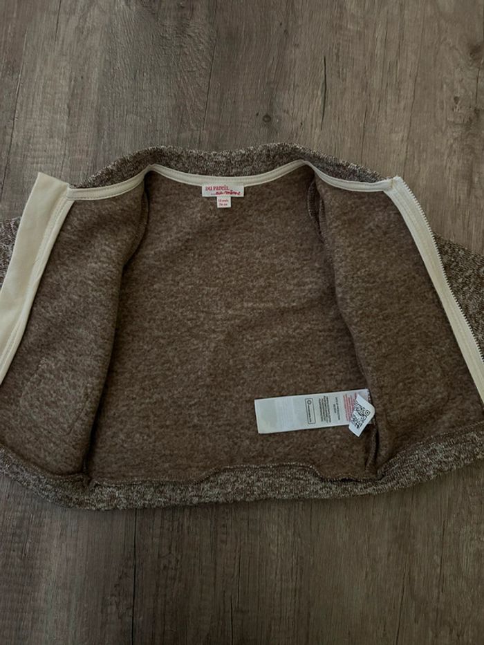 Ensemble pantalon velours bodie gilet 9/12 mois - photo numéro 12
