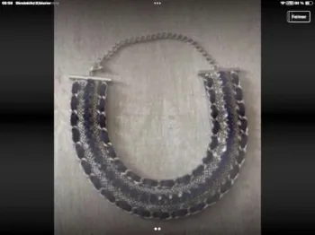 Collier métal argenté