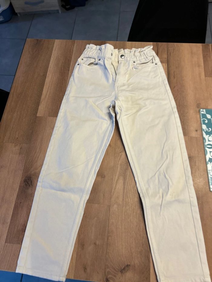Jeans blanc cassé