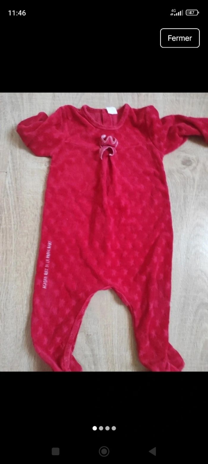 Pyjama bébé fille 18 mois rouge Agatha Ruiz de la Prada