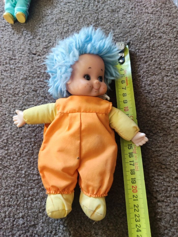 poupée cheveux laine bleu - photo numéro 3