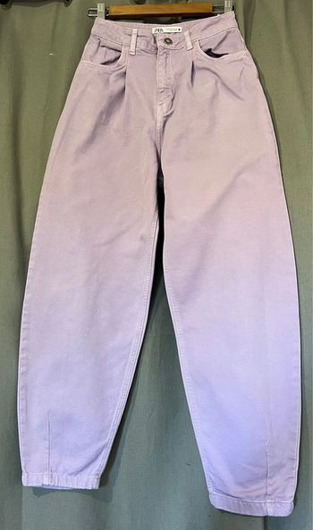 Jean coupe large violet ( lilas ) Zara 34 taille excellent état