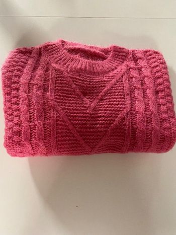 Pull doux et chaud rose taille unique
