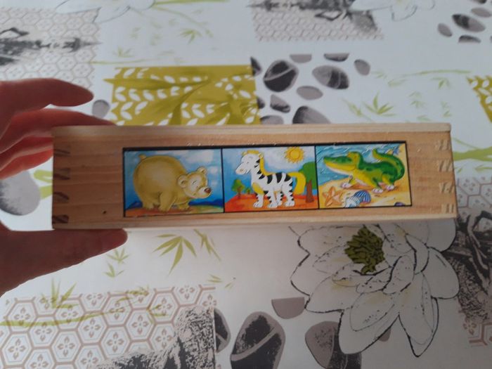 6 puzzles en cube en bois thème animaux sauvages - photo numéro 6