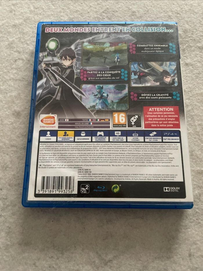 Accel World VS Sword Art Online Jeu Playstation 4 PS4 FR - photo numéro 3
