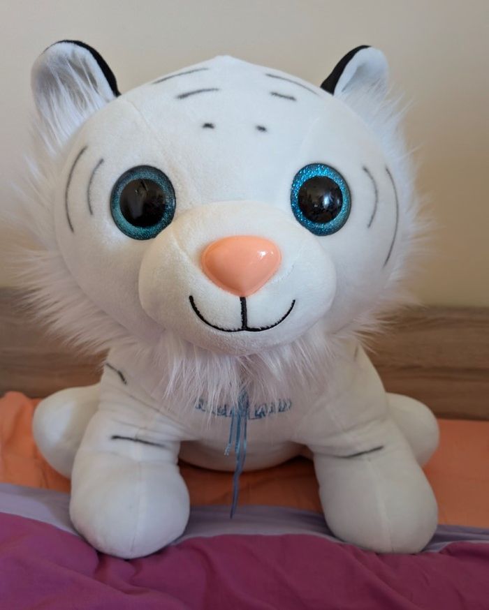 Grande peluche Tigre blanc 55 / 60 cm environ , peluche Nigloland - photo numéro 3