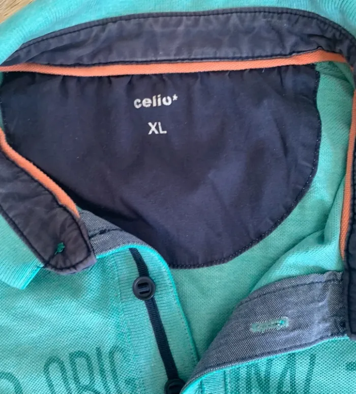 Polo turquoise Celio – Taille XL - photo numéro 2