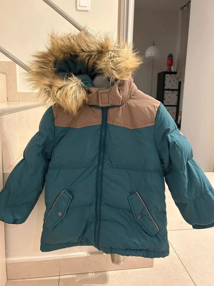 Parka à capuche garcon Bleu canard Sergent Major 4 ans
