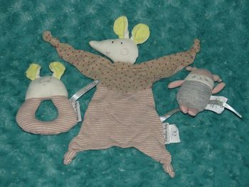 Doudou plat souris les petits dodos Moulin roty 🐭tbe