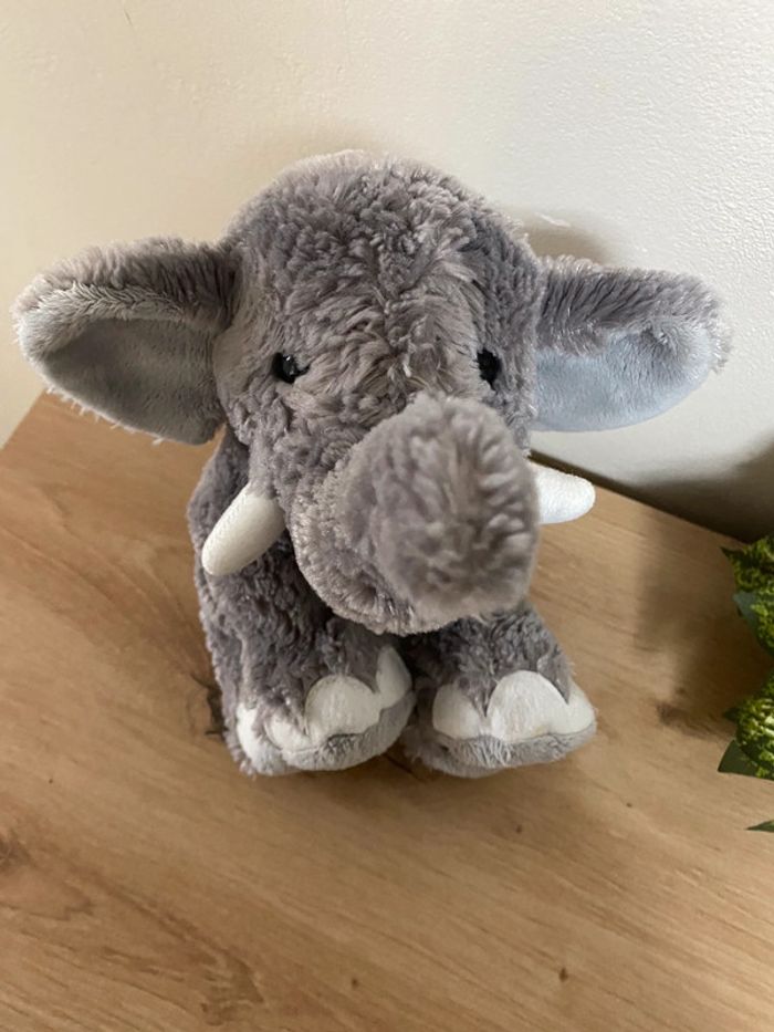 Doudou peluche éléphant gris créations dani - photo numéro 2