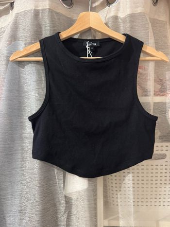Top court débardeur noir taille M | Jennyfer