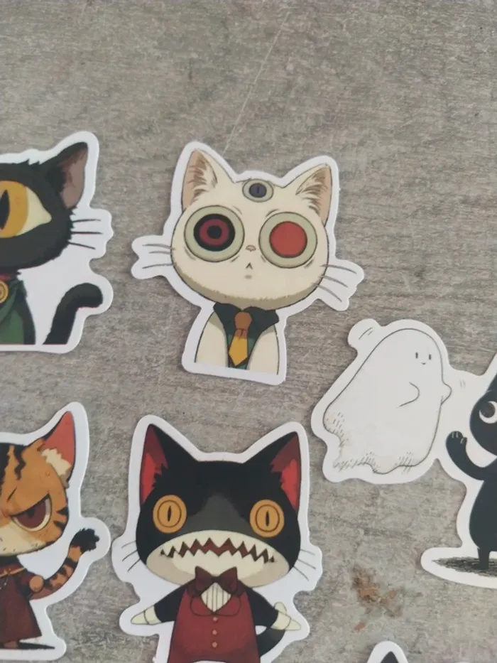 Lot de stickers motif chat (lot A) - photo numéro 7