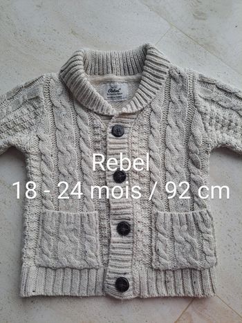 Gilet aspect tricot chaud REBEL
