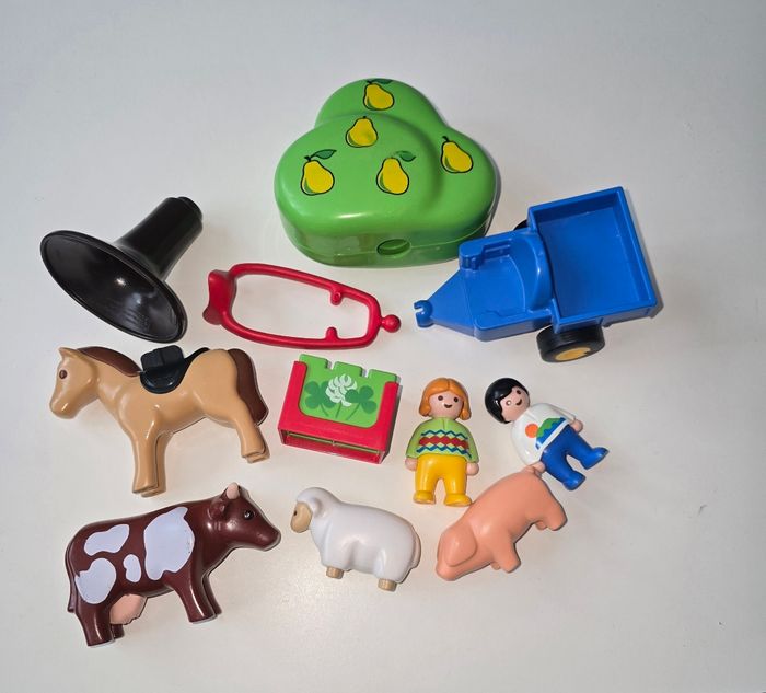 123 playmobil enfants et charrette 6620 complet - photo numéro 2