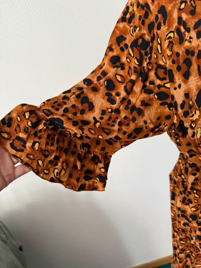 Robe longue léopard en très bon état taille 38 garden - photo numéro 5