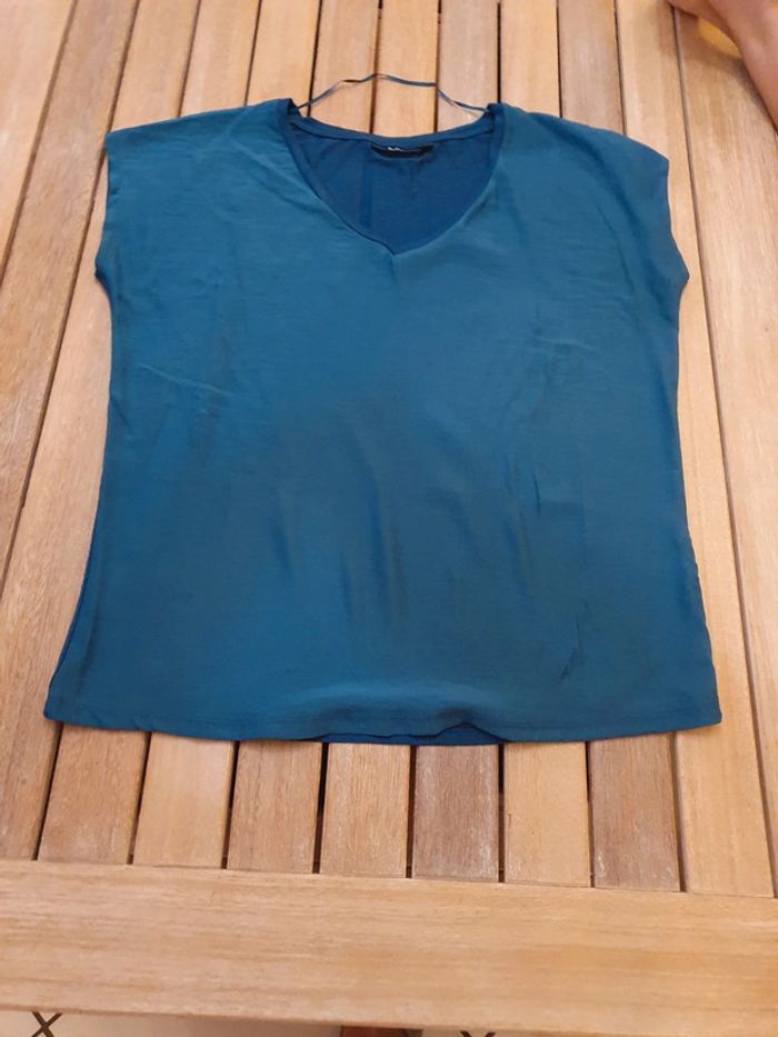Tee-shirt femme t40 Kiabi vert bleuté