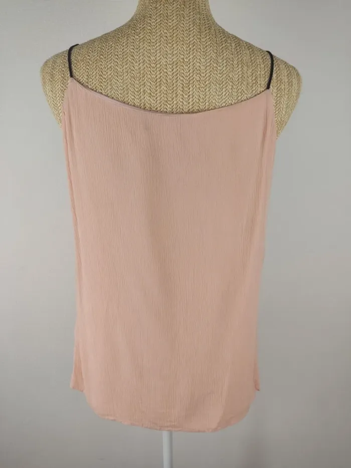 Débardeur rose poudré à bretelles noires taille 42 Cop Copine - photo numéro 2