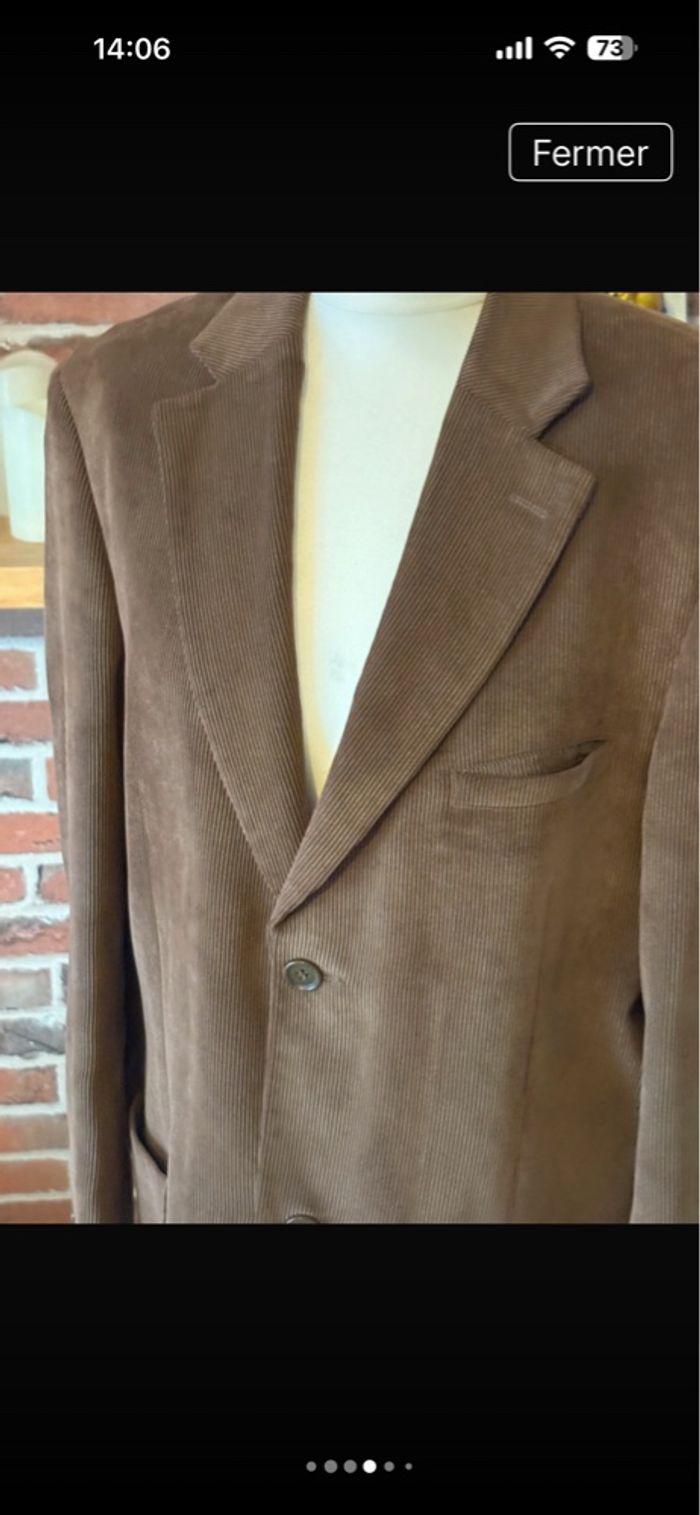 Veste homme velour marron Brice M - photo numéro 4