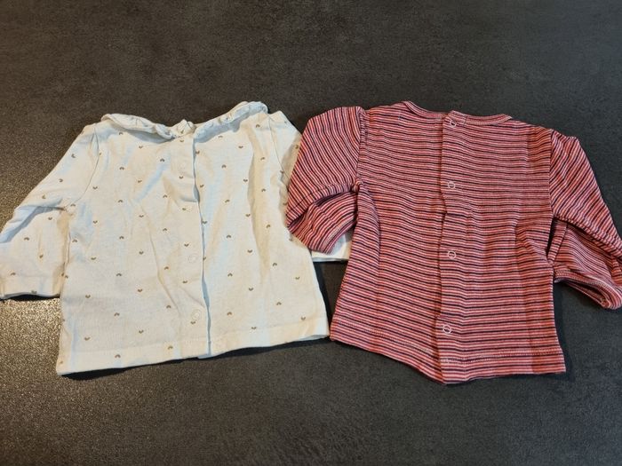 Lot 2 t-shirts manches longues 3 mois - photo numéro 3