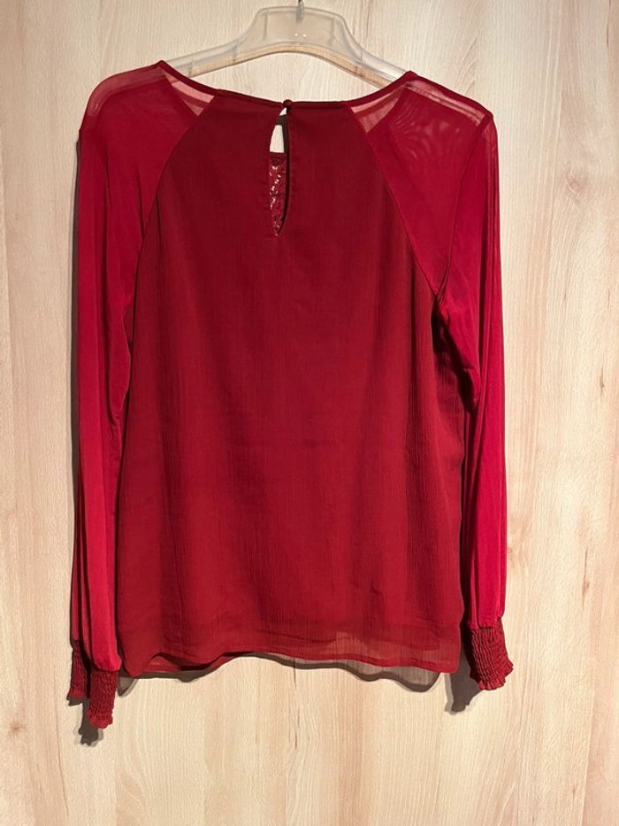 Blouse bordeaux - photo numéro 2